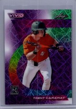 Trent Caraway 2024 Leaf Vivid Baseball 1/1 Pre Production Proof