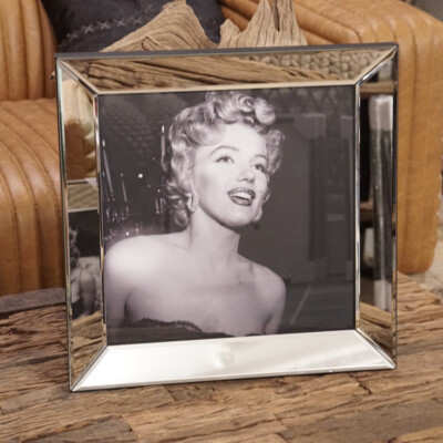Wandbild Marilyn Monro Kunstdruck Spiegel Rahmen Fotoaufnahme Gesicht elegant