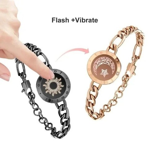 Long Distance Touch Light Up & Vibrate Bracelets for Couples, Love Gift - Picture 21 of 21