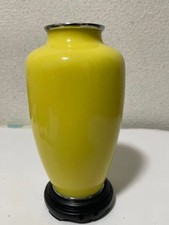 黄色景泰蓝日本古董花瓶| eBay