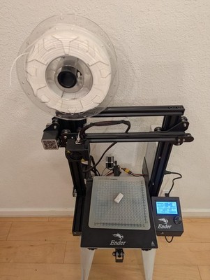 Creality Ender 3 3D Printer w/ Upgraded Glass Bed + Filament   Tested & Working