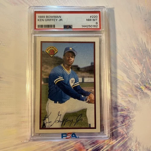 1989 Bowman #220 Ken Griffey Jr. RC Rookie Card PSA 8 NM-Mint Seattle Mariners