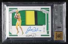 2020 Panini National Treasures Collegiate 92/99 Justin Herbert BGS 8 Auto 0ve9