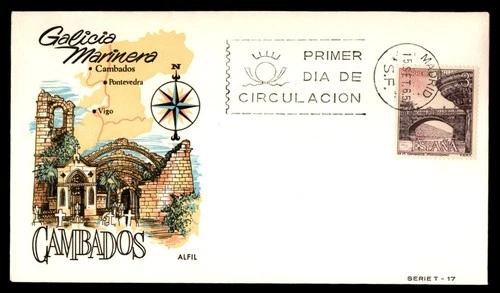 Mayfairstamps Spain FDC 1965 Bridge Cambados First Day Cover aaw_38755