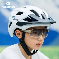 ROCKBROS Kids Bike Helmet Adjustable Safety Lightweight Fit 54-58cm,Age 5-14