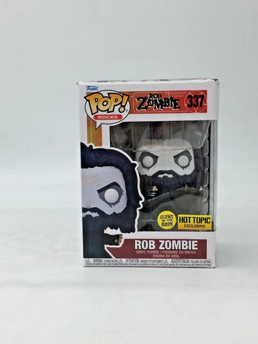 Funko Pop! Rocks Rob Zombie #337 Glow Hot topic EX W/ Protector Flawed