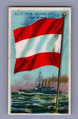 1920 Austria Hungary Flag Card William Paterson Flags of Principal Nations V90