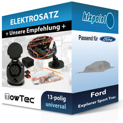 Für Ford Explorer Sport Trac 09.2000-12.2010 TOWTEC E-Satz 13polig universell