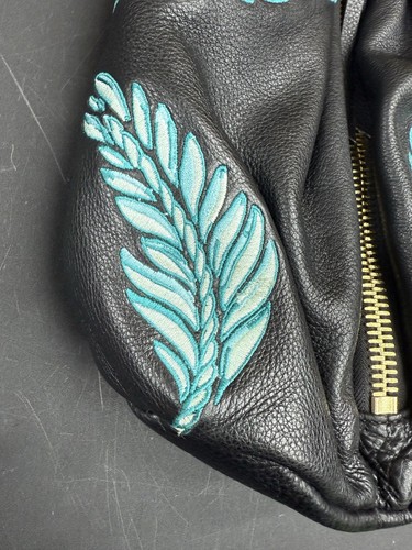 Aimee Kestenberg Iconic Havana Leather Backpack Custom Leaf Embroidery GUC - Picture 6 of 12