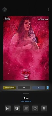 Topps WWE SLAM *DIGITAL* - Color Splash Red Base - Ava 5CC