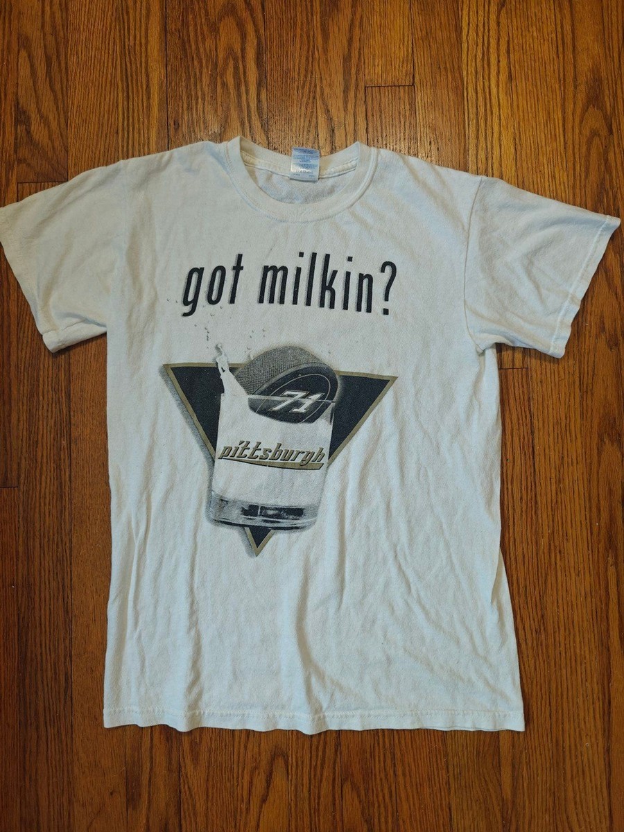 Vintage NHL Pittsburgh Penguins Evgeni Malkin Got Milkin Parody T