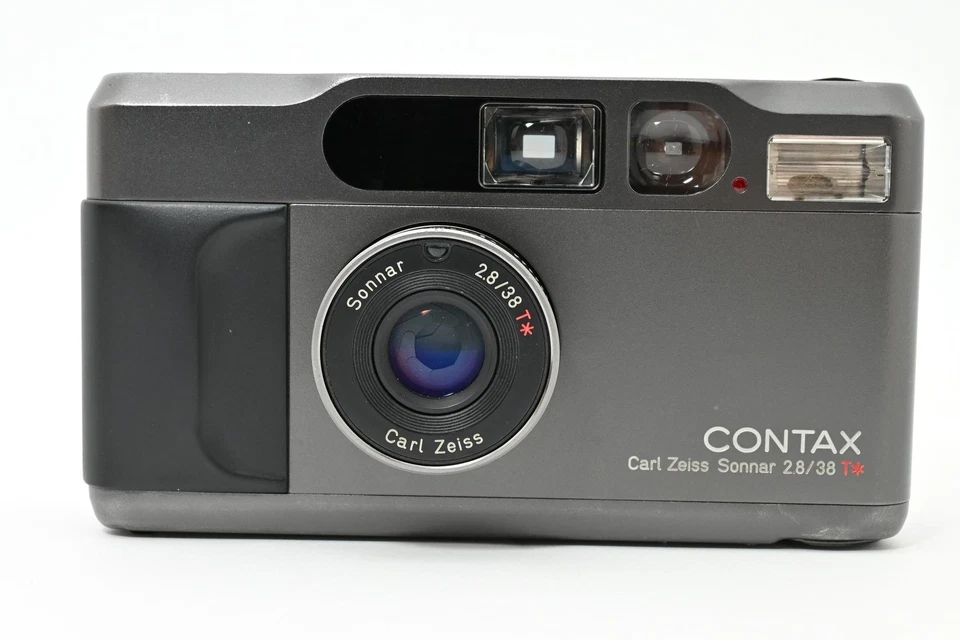 Tested MINT] Contax T2 Titan Black Point & Shoot Film Camera w/film From JAPAN - Image 3 of 4