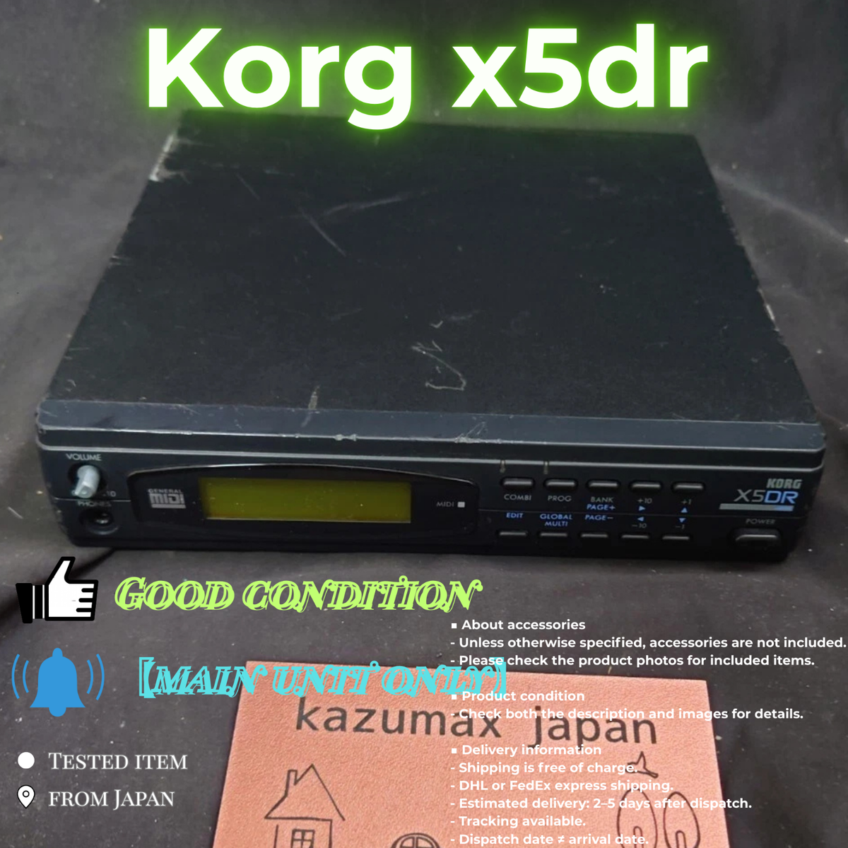 Korg X5DR Synthesis Module Midi With Manual for sale online | eBay