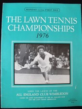 TENNIS WIMBLEDON PROGRAMME 1976 - ARTHUR ASHE  - WILL ALWAYS COMBINE POSTAGE