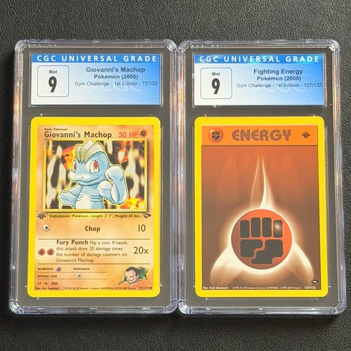 Giovanni's Machop (1st Edition) graded CGC 9 for sale on eBay