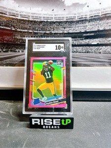 SGC 10 Gem * Rookie * 2023 Donruss Optic * Jayden Reed * #239 Pink Prizm