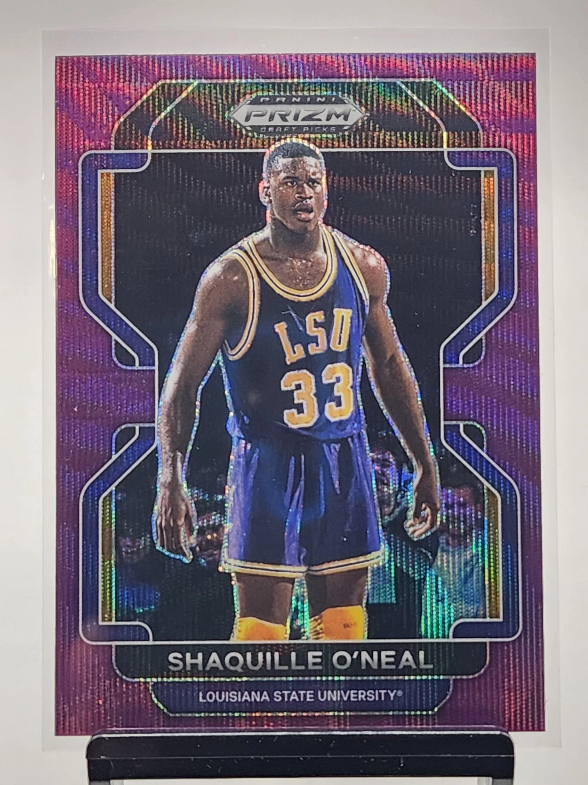 2022 Prizm Draft Picks Shaquille O'Neal #44 Purple Wave Prizm