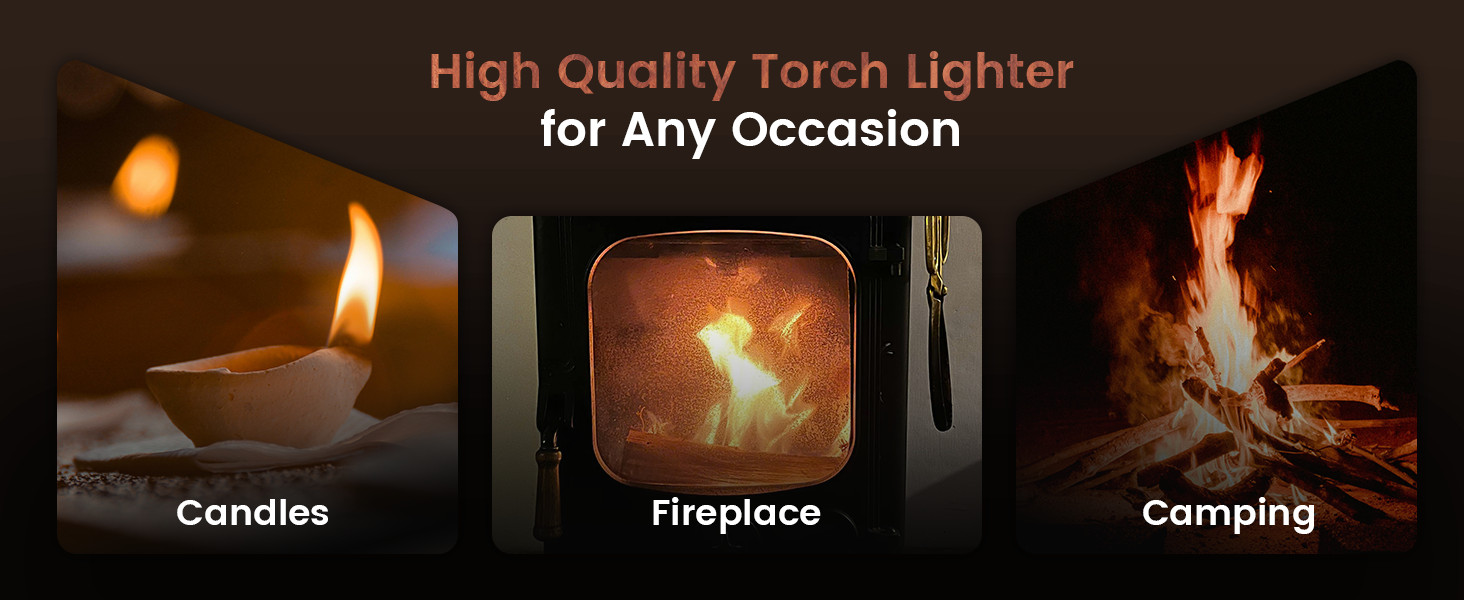 Torch Lighter Cigar, Multifunctional Lighter with V-Cigar Cutter, Cigar Holde...