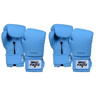 Fadi Sports A1 Elite Pro 12oz Boxing Gloves Blue Cowhide Leather 2 Pairs