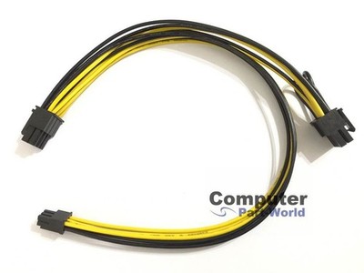 Mini 6pin Male to 6+8pin Male PCIe Power Cable for Mac Pro GPU 35CM+15CM 18AWG #