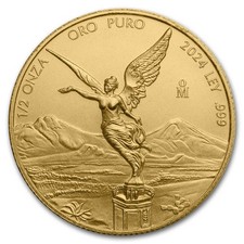 2024 Mexico 1/2 oz Gold Libertad BU 5708.58 per troy oz