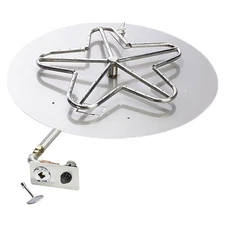 HPC Fire Spark Ignition 30-Inch Natural Gas Fire Pit Kit, 24-Inch Torpedo Burner