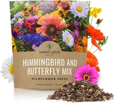 Wildflower Seeds Butterfly and Humming Bird Mix - Large 1 Ounce Packet 7,500+ Se