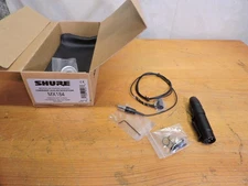 Shure Microflex Supercardioid condenser lave mic with adapter Open box.