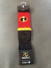 Men  s Stance Disney Pixar Crew Socks Incredibles 2 Size M 8-10.5 New
