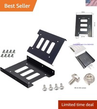 2-Pack 2.5" to 3.5" SSD HDD Mounting Bracket - Durable Metal Construction