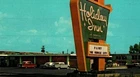 Holiday Inn Flint Michigan Postcard Large Neon Sign Vintage Cars