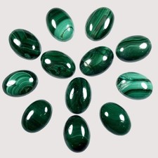 Natural Malachite Oval Cabochon 5x7mm To 20x25mm Loose Gemstone