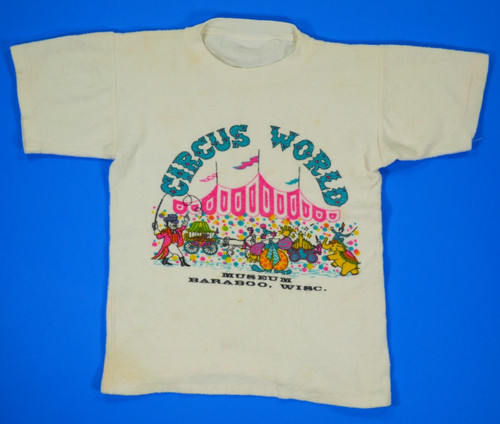 Vintage Circus World Museum shirt (Baraboo Wisconsin) kids size children toddler