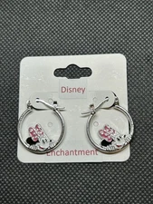 Minnie Mouse Pik Hoop Earrings - Disney Gift - Stocking Stuffer