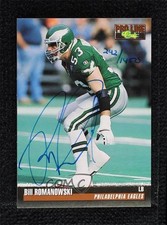 1995 Classic Pro Line Auto 242/1450 Bill Romanowski Auto v9t