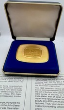 JOHN DEERE 1986 Belt Buckle 1956 Trademark Limited Gold Plated Nice Dress Buckle