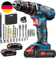 21V Akku Schlagbohrschrauber, Akkuschrauber Set Mit 2 X 2,0Ah Akkus, Akku Bohrma