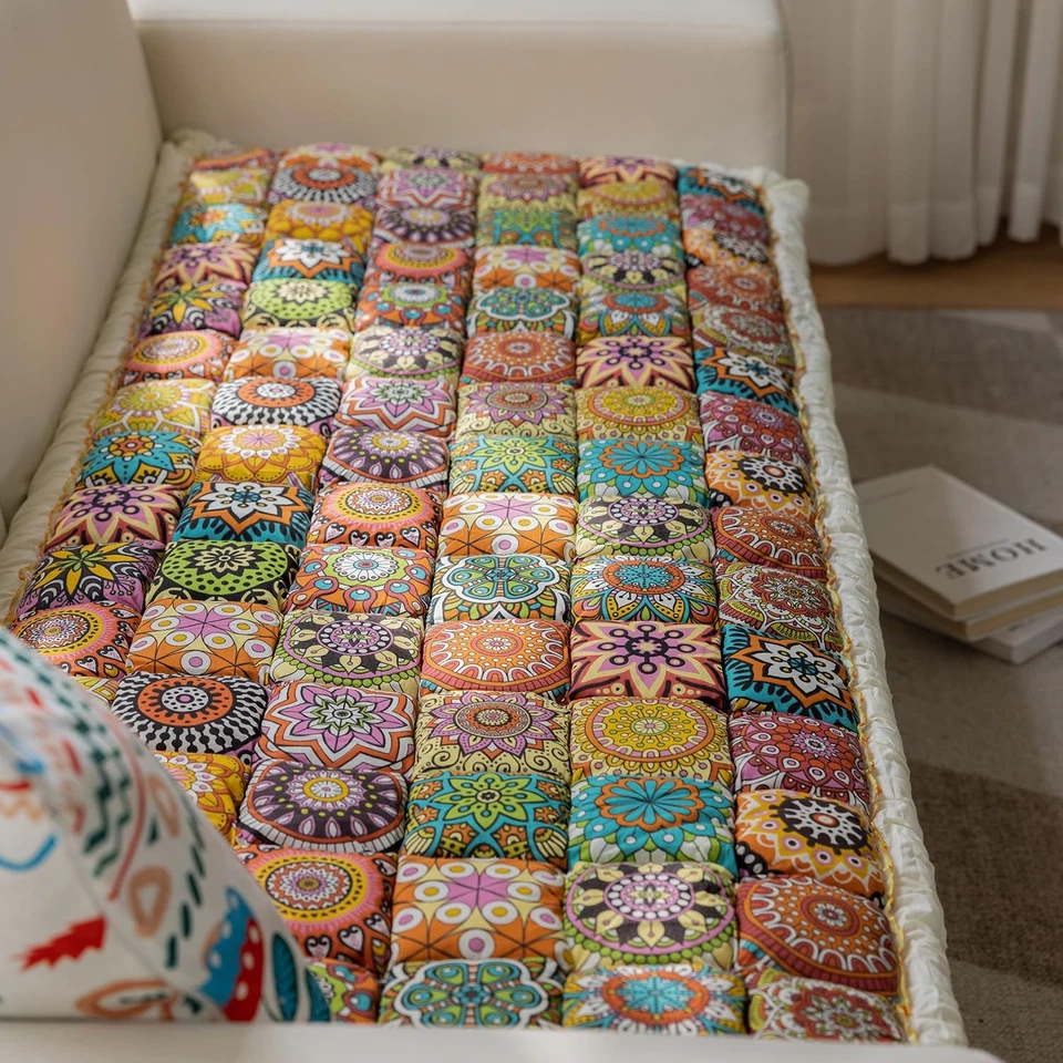 Fundas de sofá bohemias para sofá, divertido protector de funda de sofá para perros, alfombrilla para mascotas... Foto 4 de 4