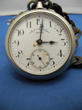 ANTIQUE,XXL 65MM DOXA ANTI-MAGNETIQUE MECHANICAL RARE POCKET WATCH,WORKS GREAT