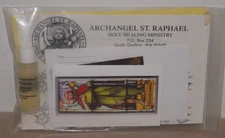 Lot prayer healing relic rose petal blessed oil of Archangel Saint Raphael