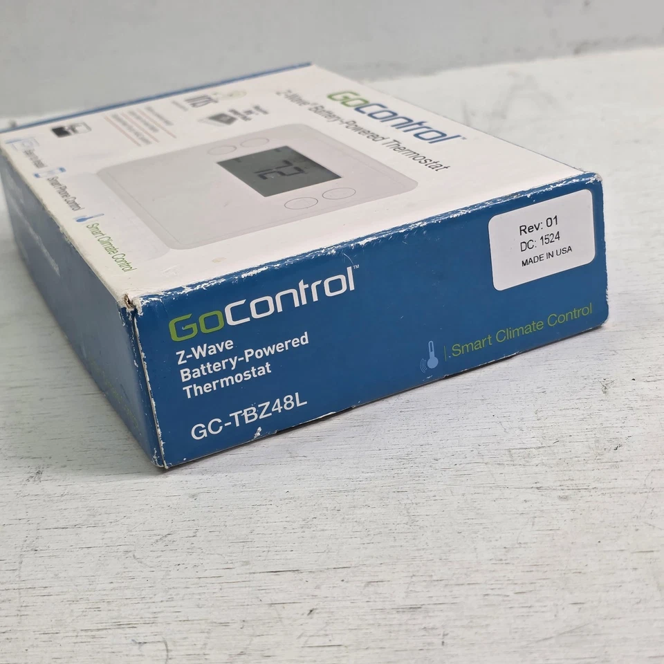 GoControl GC-TBZ48 Z-Wave Battery-Powered Thermostat - Smart Climate Control New - Image 4 of 4