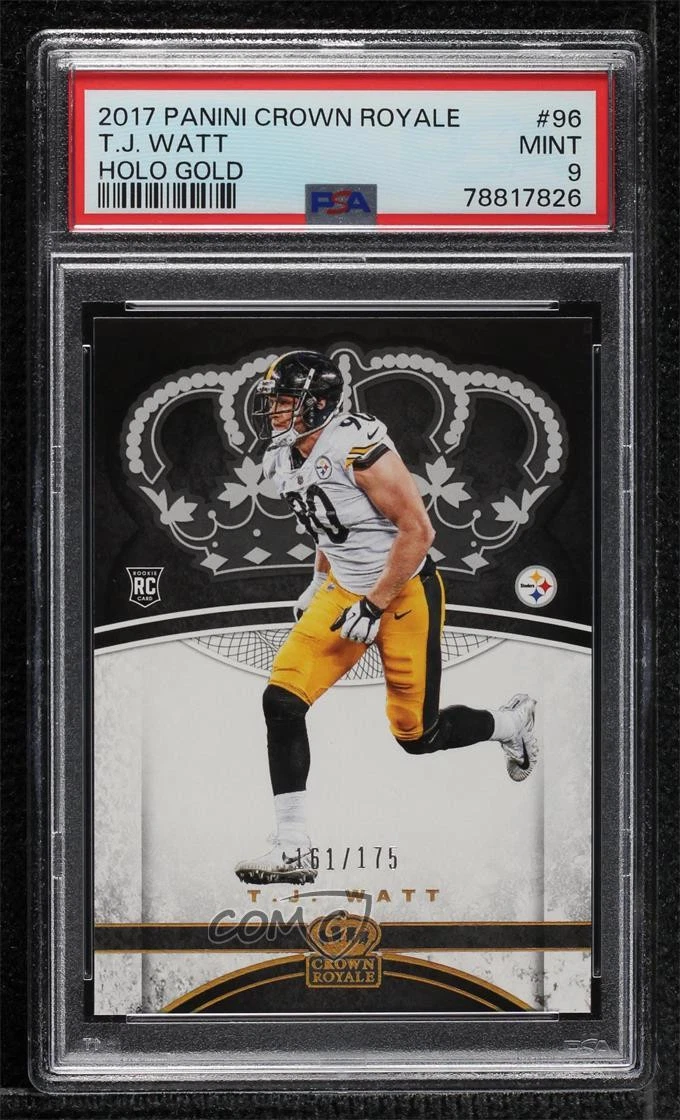 TJ Watt Panini Crown Royale #96 Holo Gold