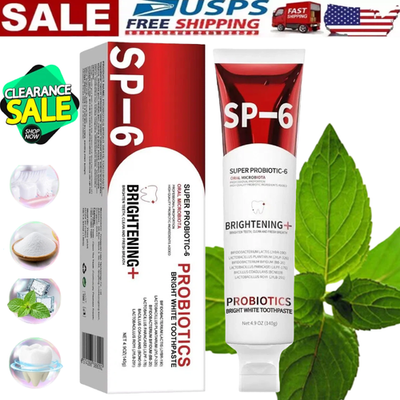 #ad 1 Pack SP 6 Probiotic Whitening Toothpaste Bright White 140g Quick Ship Sp 6⭐ $4.59