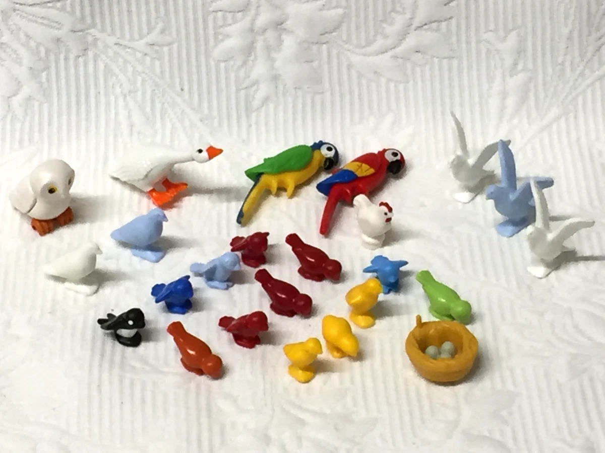 2 Figurines Playmobil Geobra Vintage – Chouettes / Colombes, Animaux Zoo, N5140