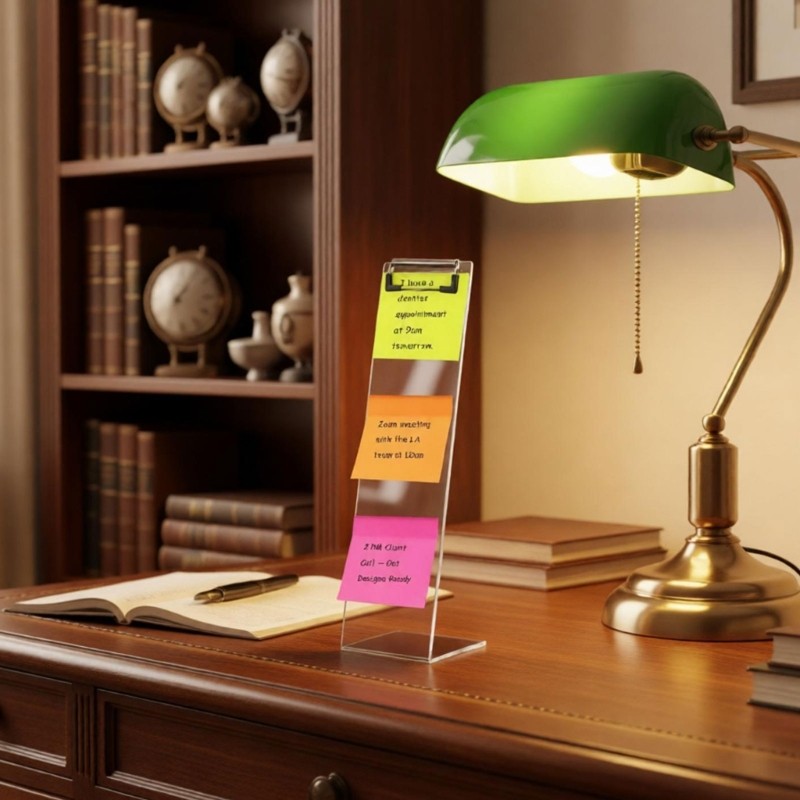 Clear Desk Note Boards for Paper and Changing Dry-Erases Reminders, 4 ...