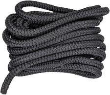 South Bend Double Braid Nylon Dock Line w/Eye Splice - Black, 1/2" x 25'