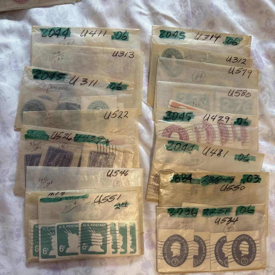 USPS Cut Corners (68 Envelopes) And Postal Cards, Used, Mint, Vintage, First DCs - Image 4 of 4