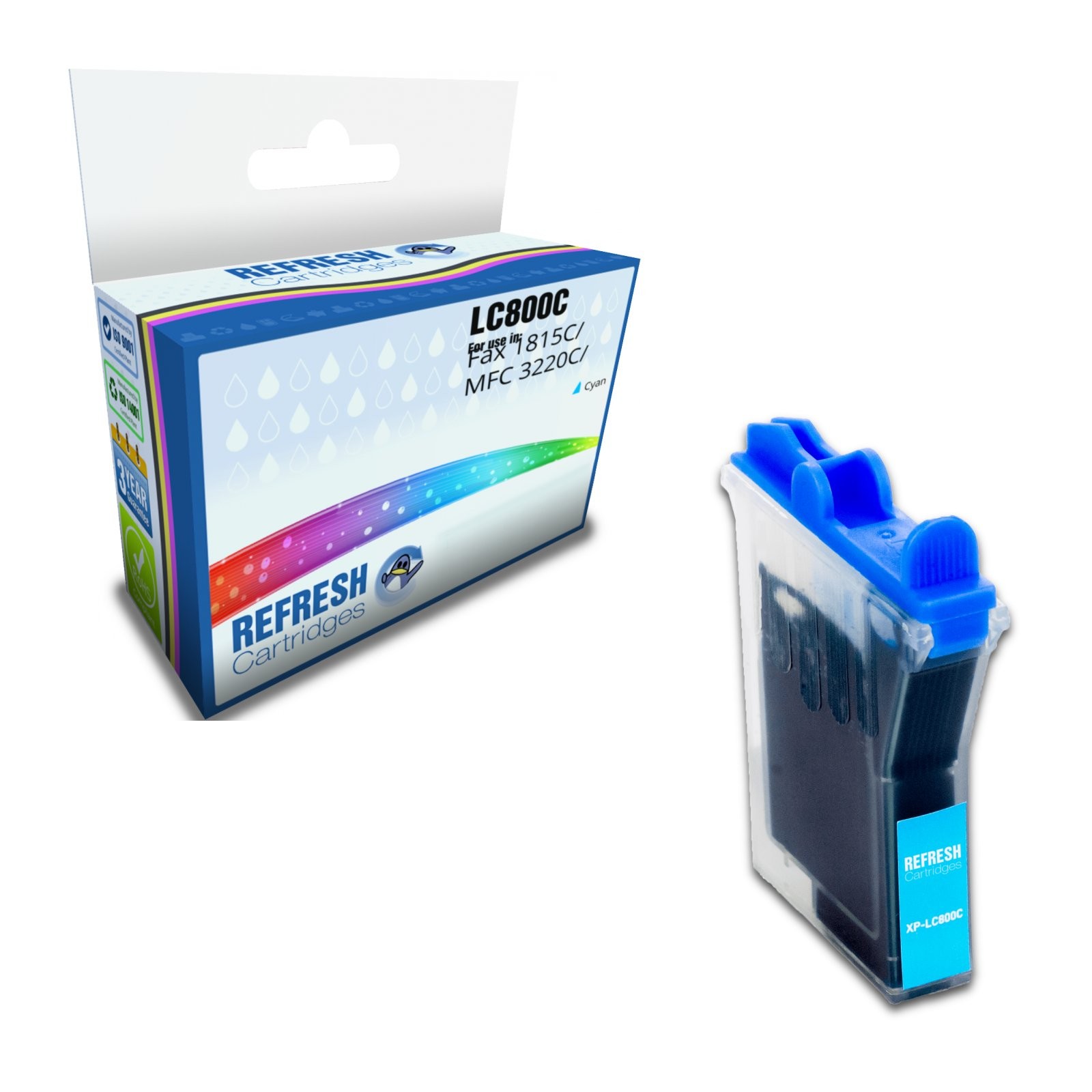 Refresh Cartridges Cyan LC800C Ink Compatible With Brother Printers
