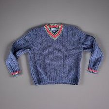 Vintage Polo Ralph Lauren Blue Crew Neck Heavy Knit Jumper M