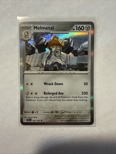 Pokémon TCG Stellar Crown Melmetal 104/142 Cosmos Holo Blister Exclusive 